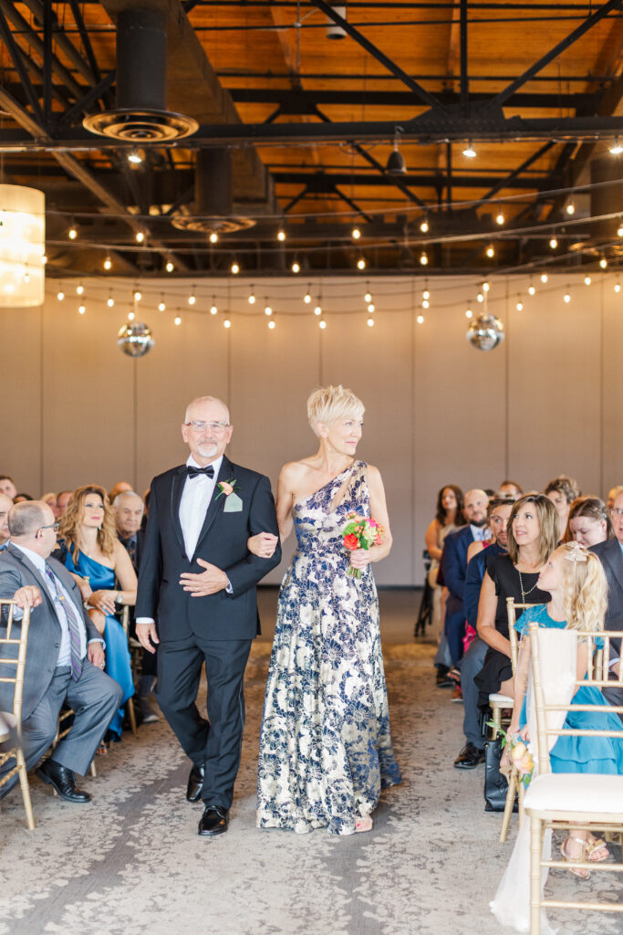 Wedding ceremony at Windows on the River in Cleveland, Ohio