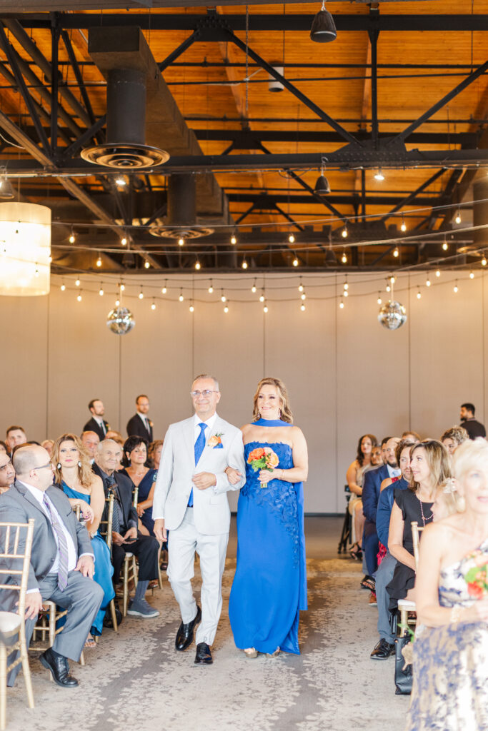 Wedding ceremony at Windows on the River in Cleveland, Ohio