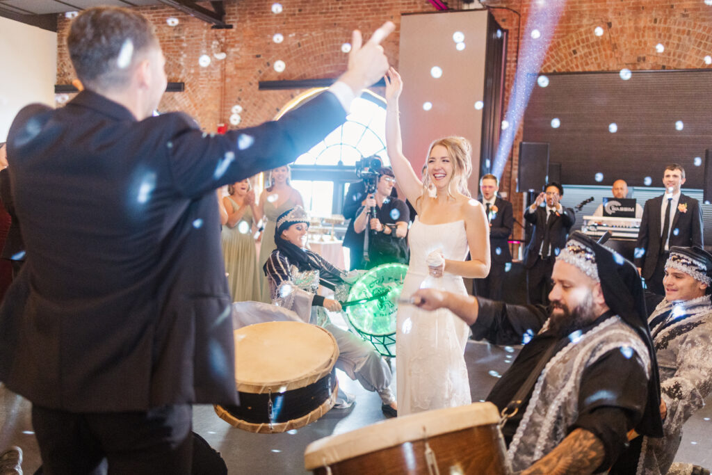 Windows on the River wedding reception with dancing and celebration