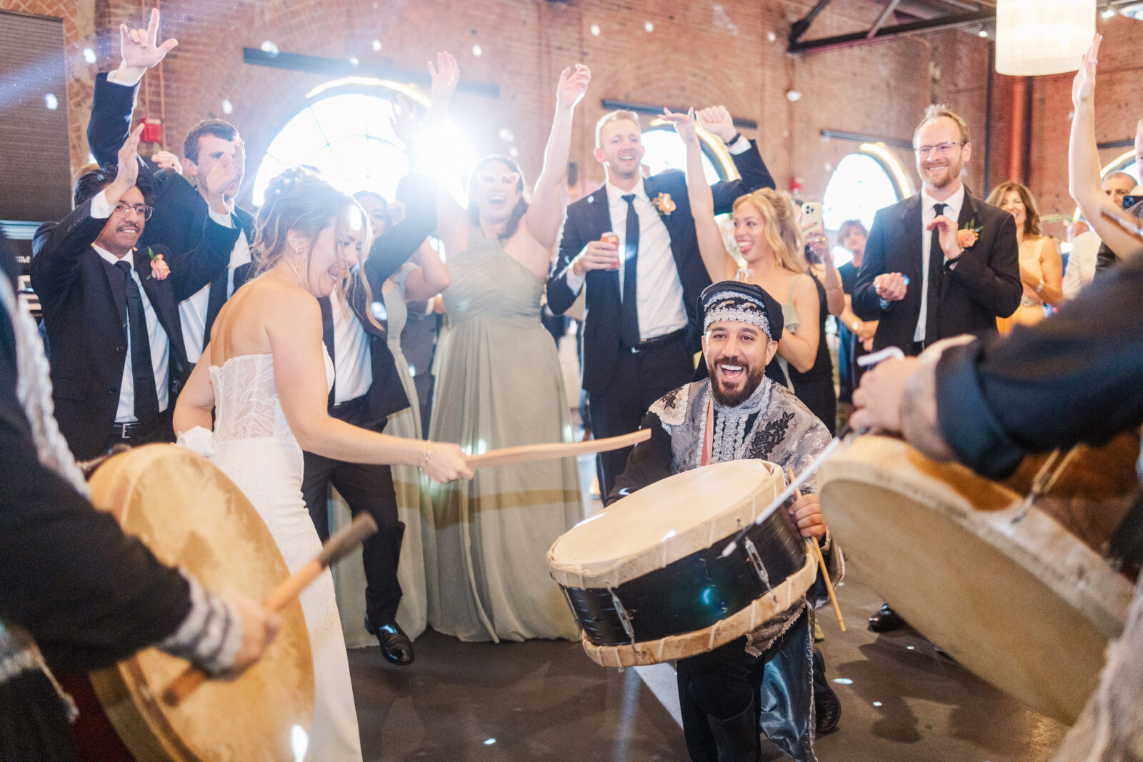 Windows on the River wedding reception with dancing and celebration