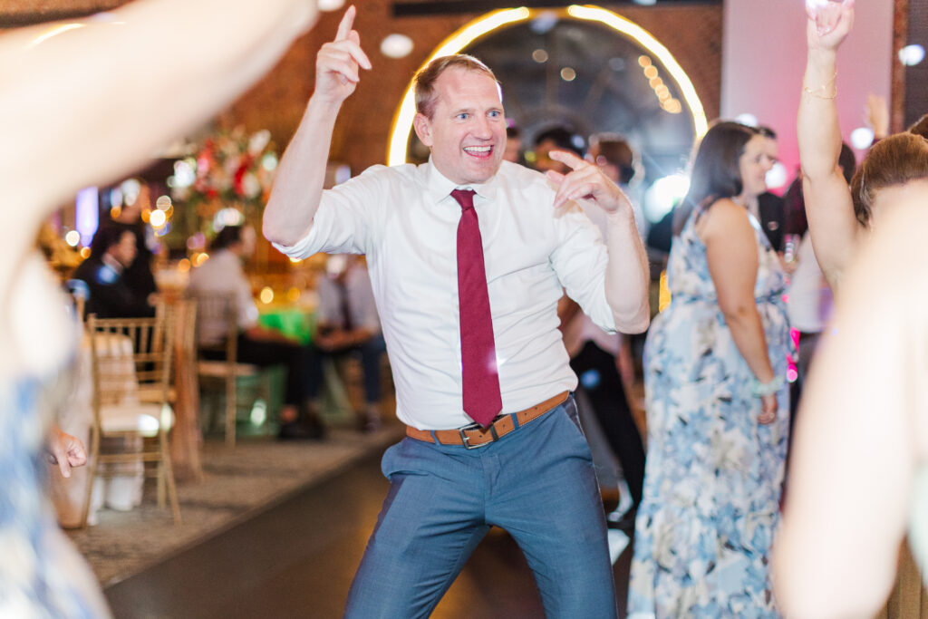 Windows on the River wedding reception with dancing and celebration