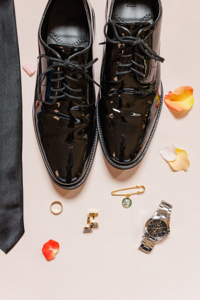 Wedding details at the Hyatt at the Arcade in Cleveland, Ohio