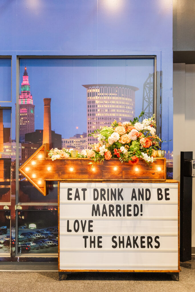 Wedding reception at Windows on the River in Cleveland, Ohio