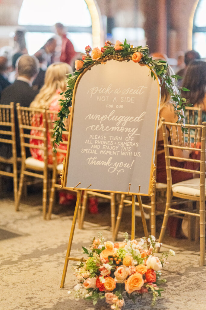 Wedding ceremony at Windows on the River in Cleveland, Ohio